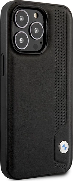 Mbështjellës BMW BMHCP14X22RBDK për iPhone 14 Pro Max 6.7", hardcase lëkurë, e zezë