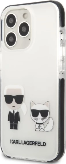 Mbështjellës Karl Lagerfeld KLHCP13XTPEKCW për iPhone 13 Pro Max 6.7", Hardcase, Bardhë