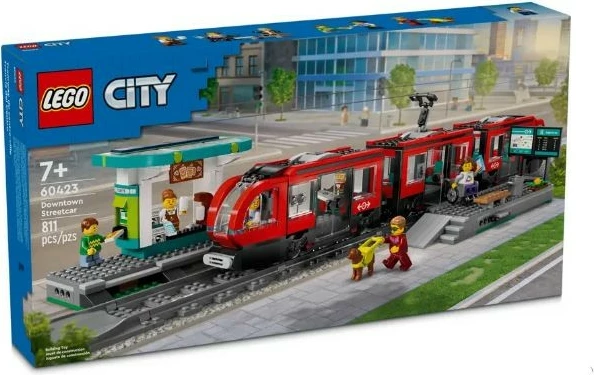 Set lodrash LEGO City Urban Tram me stacion, 60423, 811 pjesë