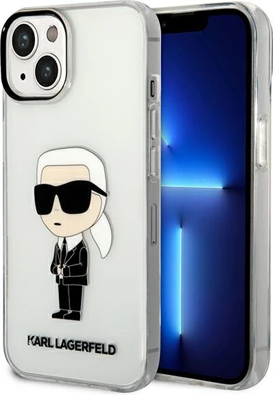 Mbështjellës Karl Lagerfeld Ikonik për iPhone 14 Plus, Transparent