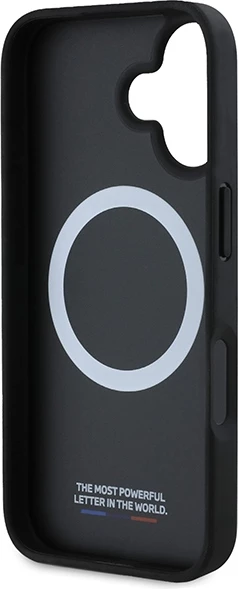 Mbështjellës BMW M Perforated Tricolor Line MagSafe për iPhone 16, Gri