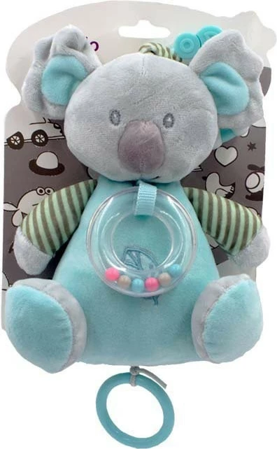 Kuti muzikore për fëmijë TULILO Koala 18 cm, Mint/Gri