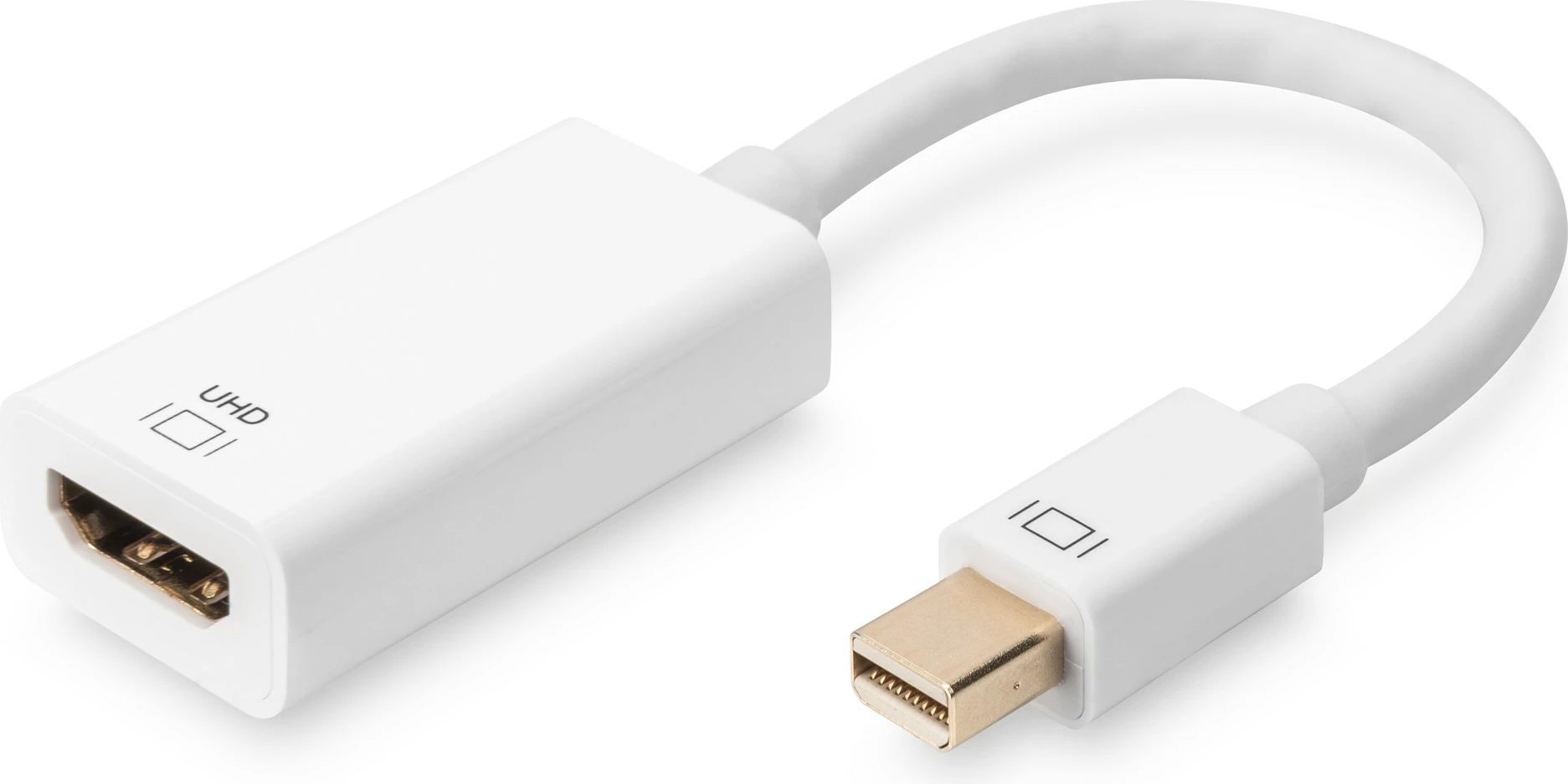 Adapter Mini DisplayPort në HDMI Digitus, 0.2m, i bardhë