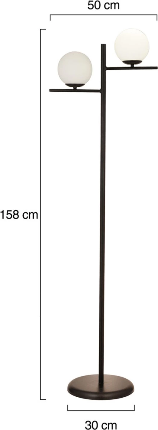 Llambë dyshemeje metalike, ngjyrë e zezë, FH7432.01, 30x158 cm