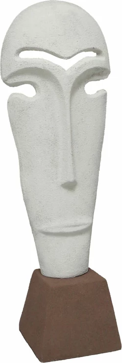 Figurë dekorative Nathen, alumin, e bardhë-bezhë, 13x10x39cm