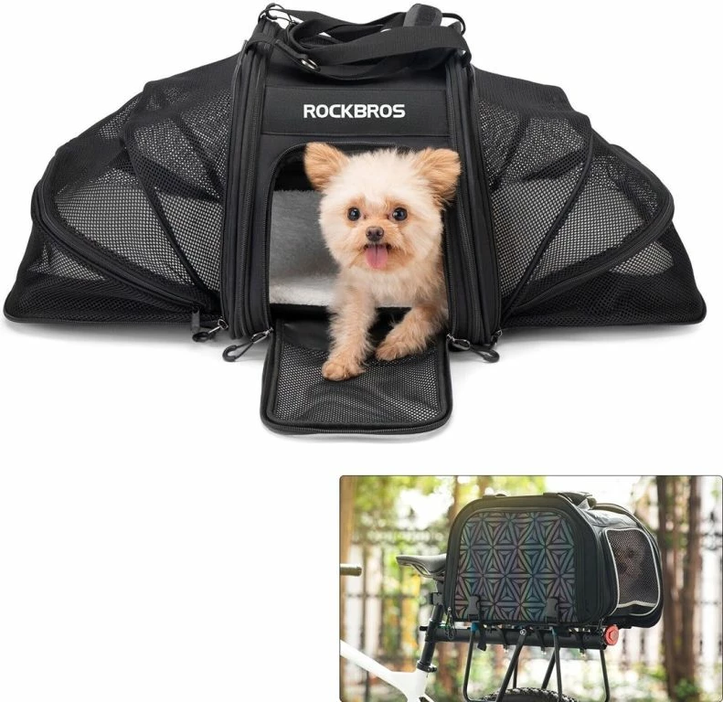 Çantë transporti për qen Rockbros, e zezë