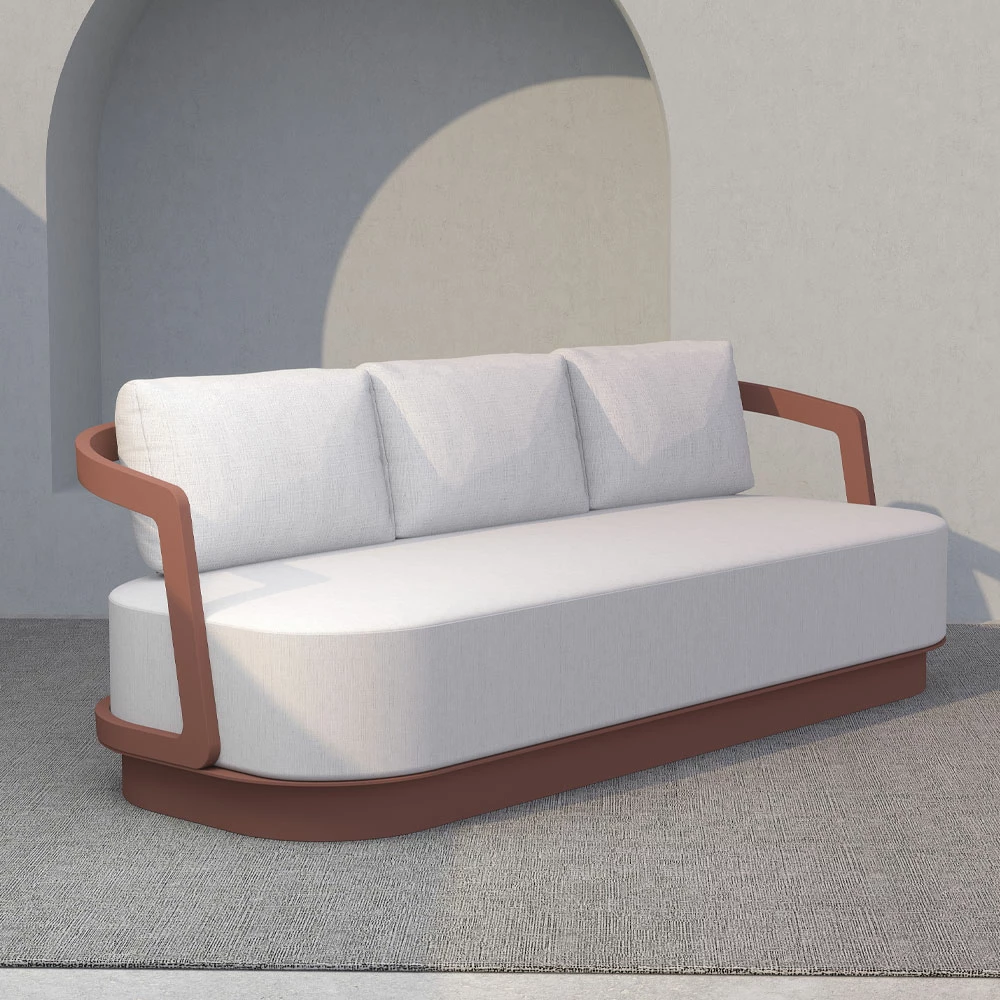 Set lounge TORRE 1+2+2, terrakote, 198x81x66cm
