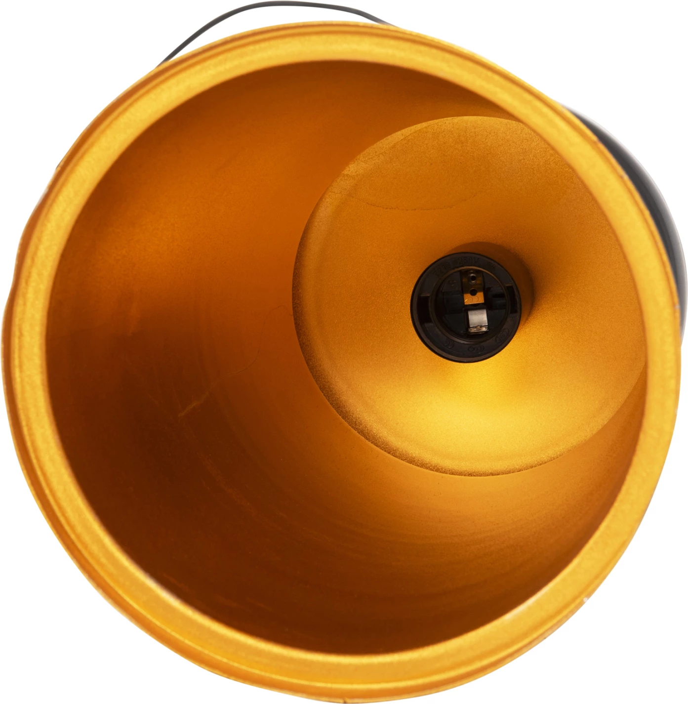 Llambë varëse për tavan, kapak alumini, e zezë-ari, FH4140, Φ19x132H cm