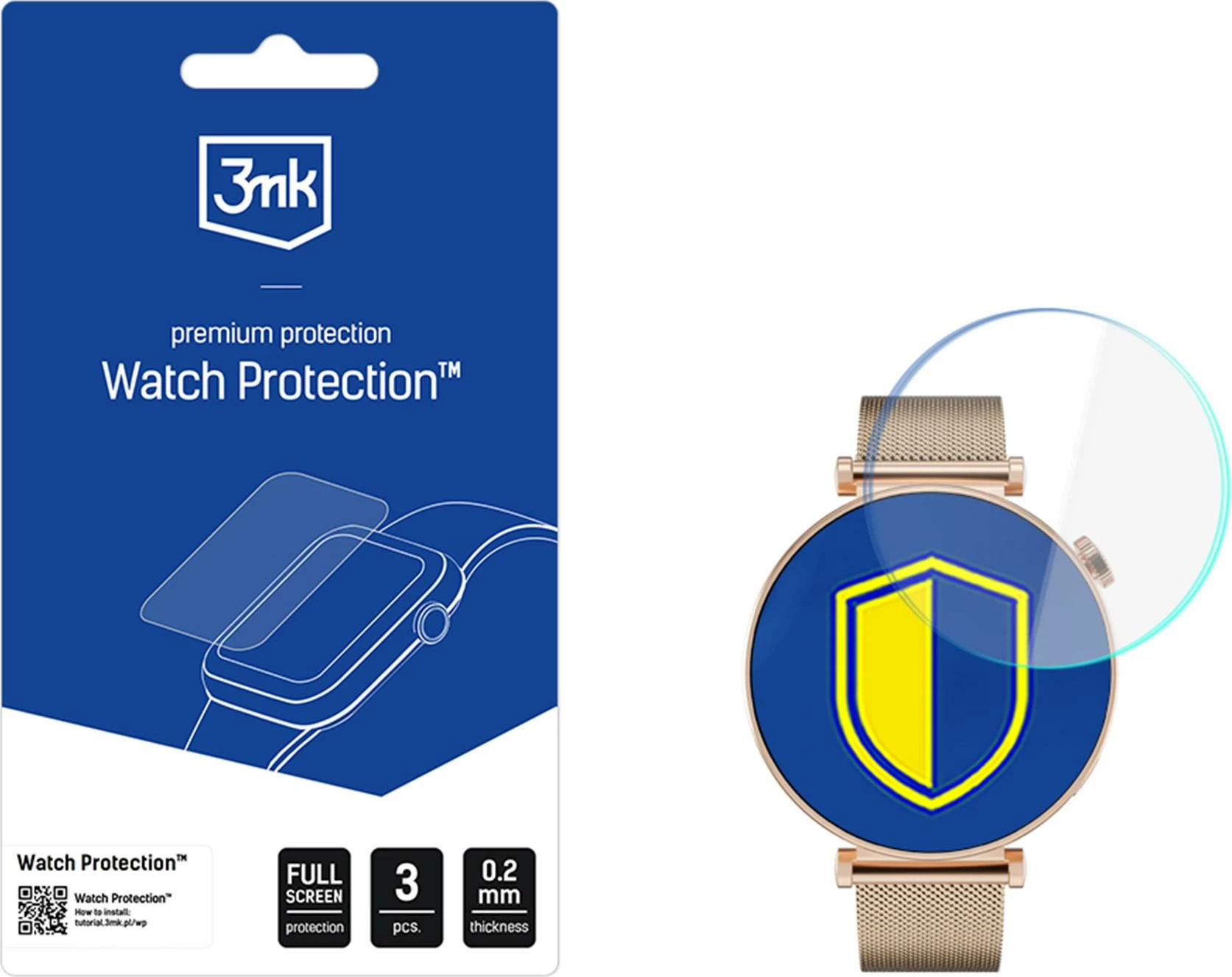 Mbrojtës ekrani për smartwatch 3mk Protection, për Garett Rose, 3 copë