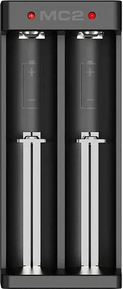Karikues baterish XTAR MC2C, Li-ion 18650, 2 vende, USB-C, Zi