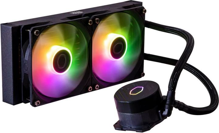 Ftohës CPU me ujë, Cooler Master MasterLiquid Lite 240L Core ARGB MLW-D24M-A18PZ-R1, radiator 240mm, 2x120mm ARGB, 27 dB, 800 rpm, i zi
