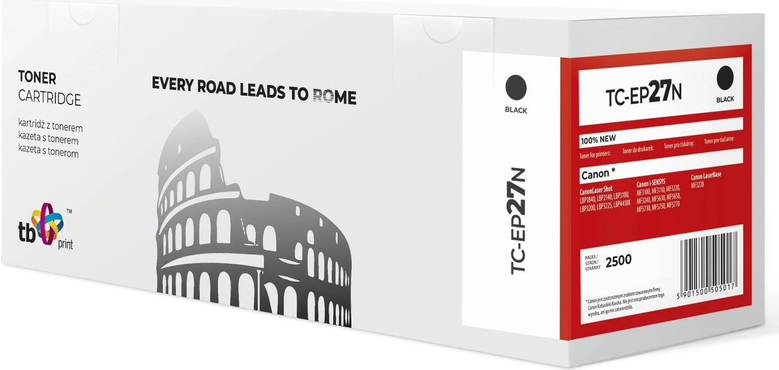 Toner TB Print TC-EP27N për Canon, 2500 faqe, i zi