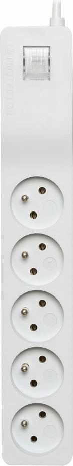 Listë elektrike Lestar ZX 510, 5 priza, 3.0m, Gri