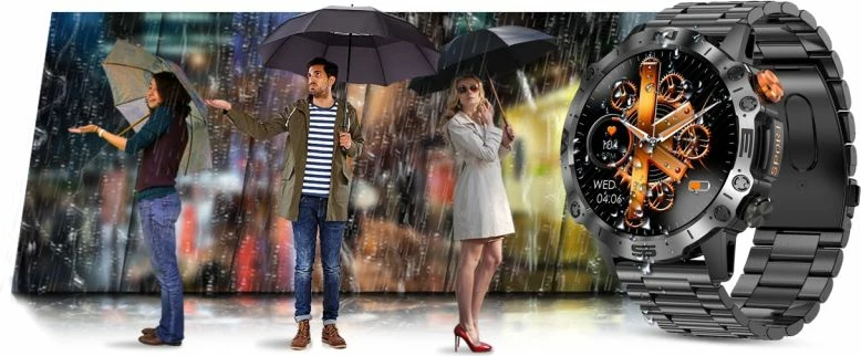 Smartwatch Gravity për meshkuj, e zezë