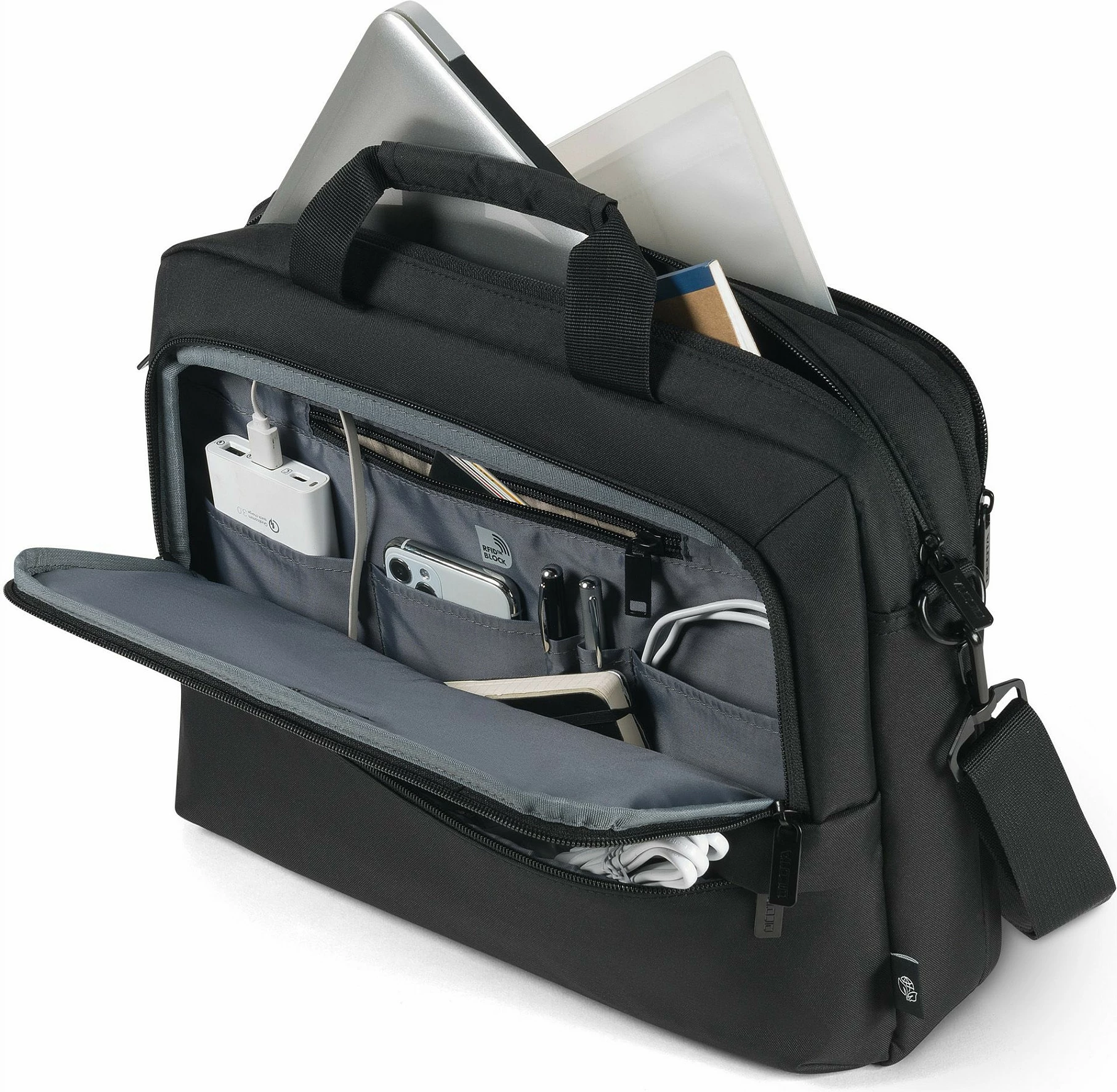 Çantë DICOTA D32033-RPET, 14.1", rrip shpatullash, e zezë