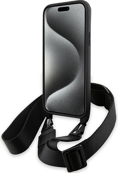 Mbështjellës BMW M Edition Carbon Stripe & Strap për iPhone 15 Plus / 14 Plus, i zi