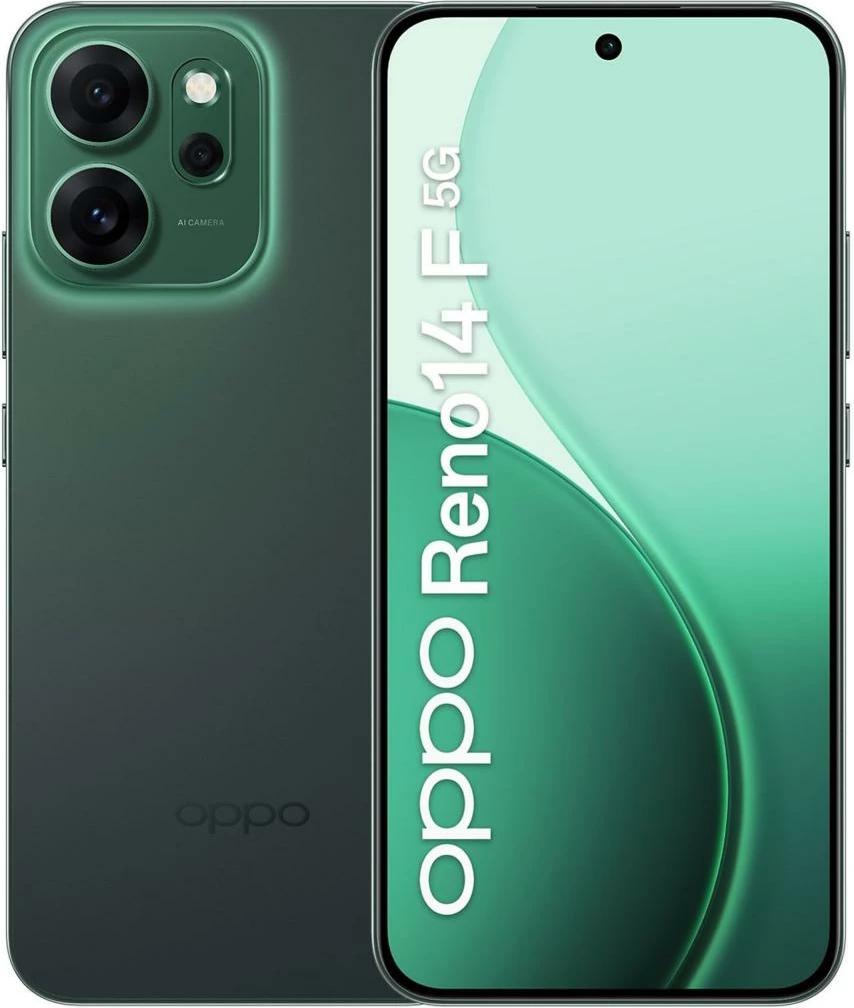 Celular OPPO Reno 14F 8GB 256GB 5G Luminous Green