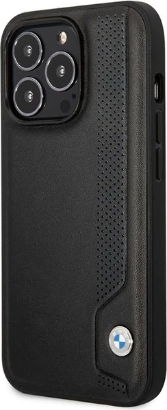 Mbështjellës BMW BMHCP14X22RBDK për iPhone 14 Pro Max 6.7", hardcase lëkurë, e zezë