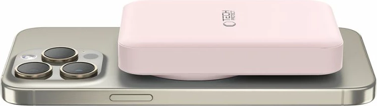 Powerbank Tech-Protect LifeMag PB11, 10000mAh, MagSafe, USB-C, Rozë me kabllo USB-C