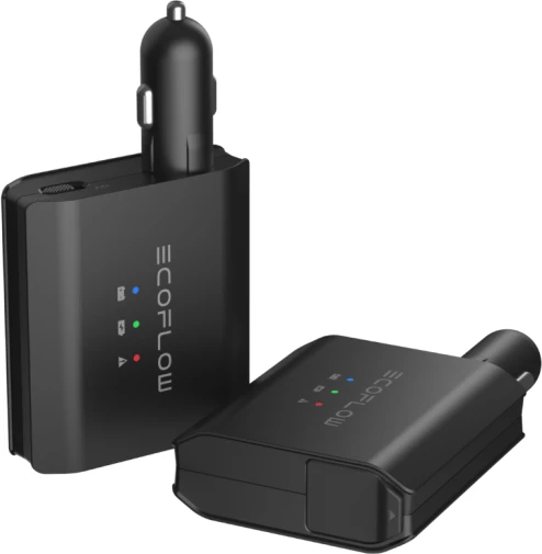 Karikues automatik i mençur i baterisë së veturës EcoFlow Smart Auto Battery Charger 12/24V, 5000801002, e zezë, set me kabllo XT60 me kllapa