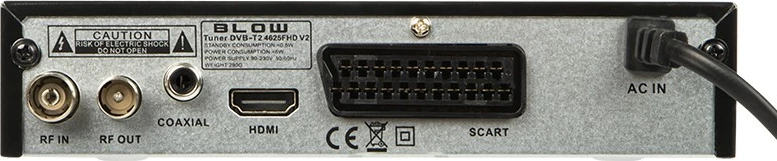 Dekoder TV tuner BLOW 4625FHD, DVB-T2, H.265 HEVC, i zi