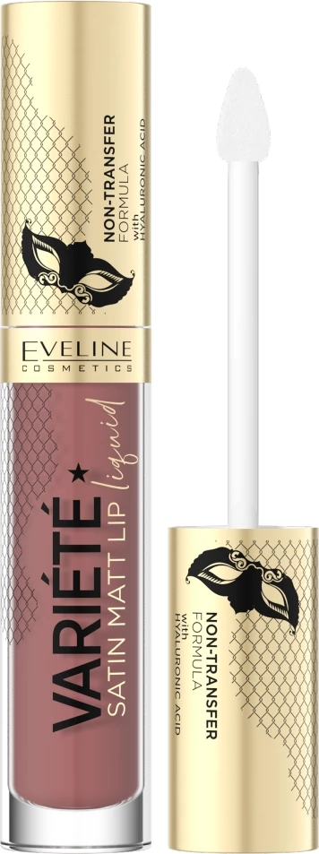 Buzëkuq liquid Eveline Cosmetics Variete Satin Matt Lip Liquid për femra 04, 4.5ml