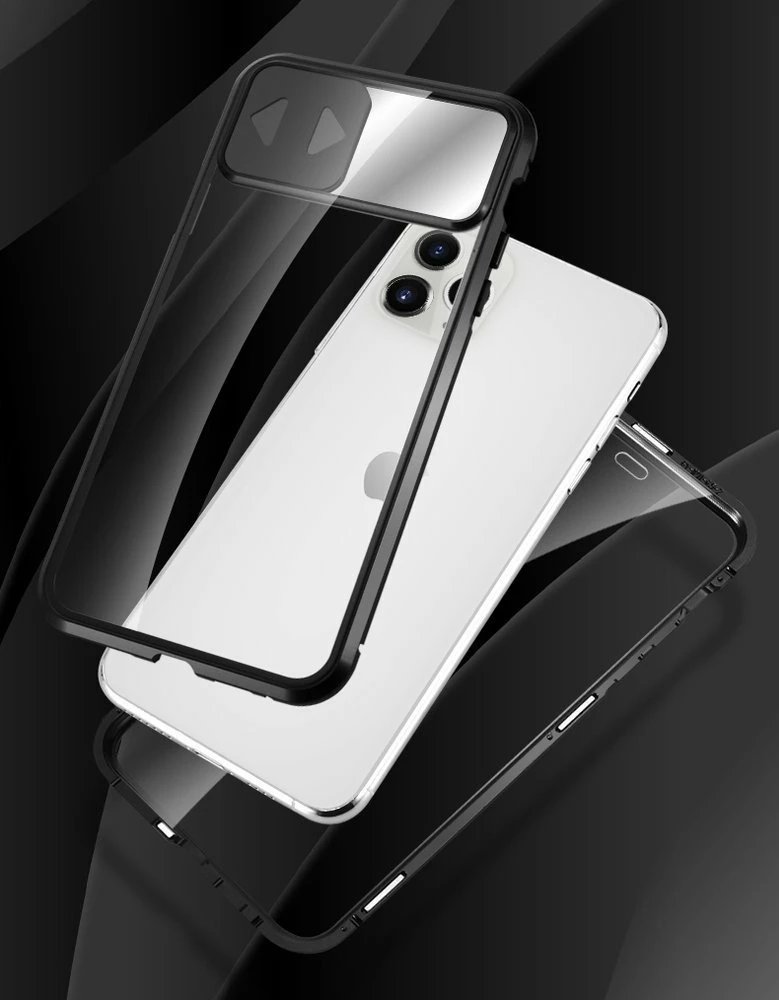 Mbështjellës Wozinsky Magnetic Cam Slider Case për Huawei P40, Full Body Cover, i zi