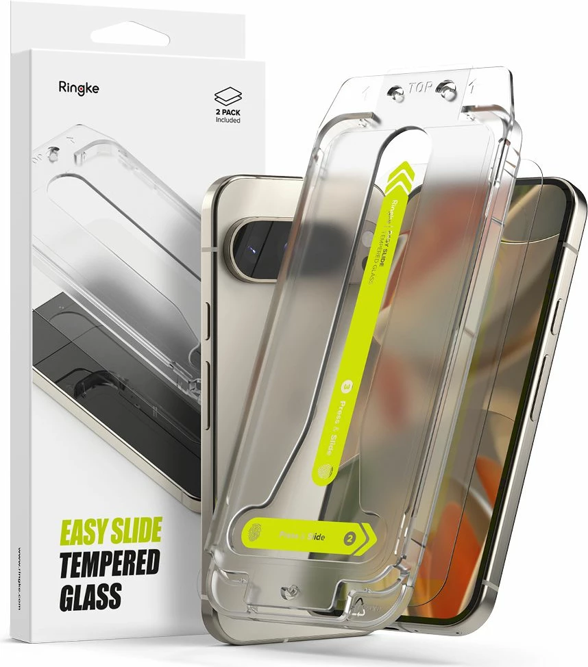 Xham mbrojtës Ringke Easy Slide për Google Pixel 9 / 9 Pro, 2 copë