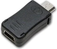 Adapteri LogiLink, mini USB në micro USB, i zi