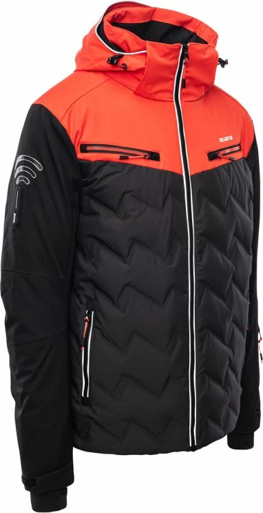 Jakne ski për meshkuj Iguana, e zezë dhe e kuqe