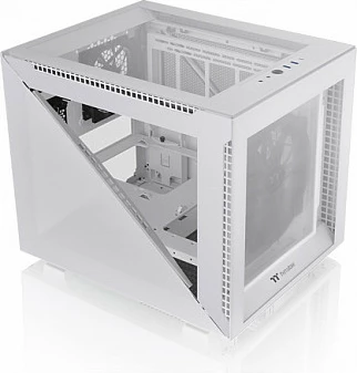 Kasë Thermaltake Divider 200 TG Snow, Micro Tower, xham i temperuar, e bardhë