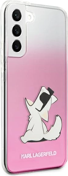 Mbështjellës Karl Lagerfeld Choupette Eat për Samsung Galaxy S22+, Rozë