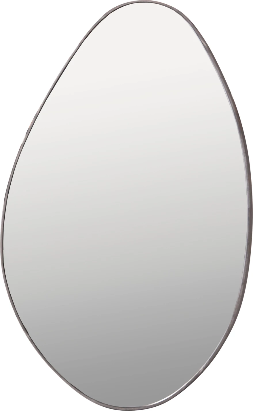 Pasqyrë muri, formë pike, kornizë MDF, ngjyrë mermeri gri, FH4488.02, 50x80 cm.