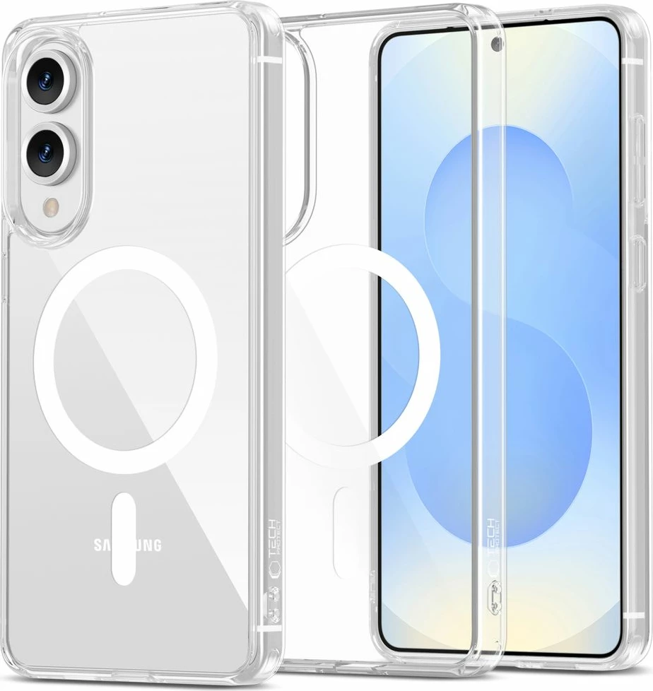 Mbështjellës Tech-Protect FlexAir Hybrid MagSafe për Samsung Galaxy S25 Edge, Transparent
