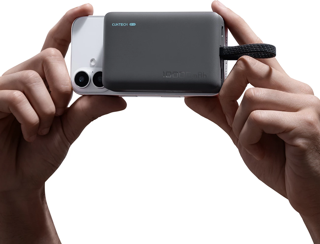 Power bank Cuktech CP132ML 10000mAh MagSafe kompatibil 22.5W USB-C me kabllo të integrume 7.5W wireless, e zezë