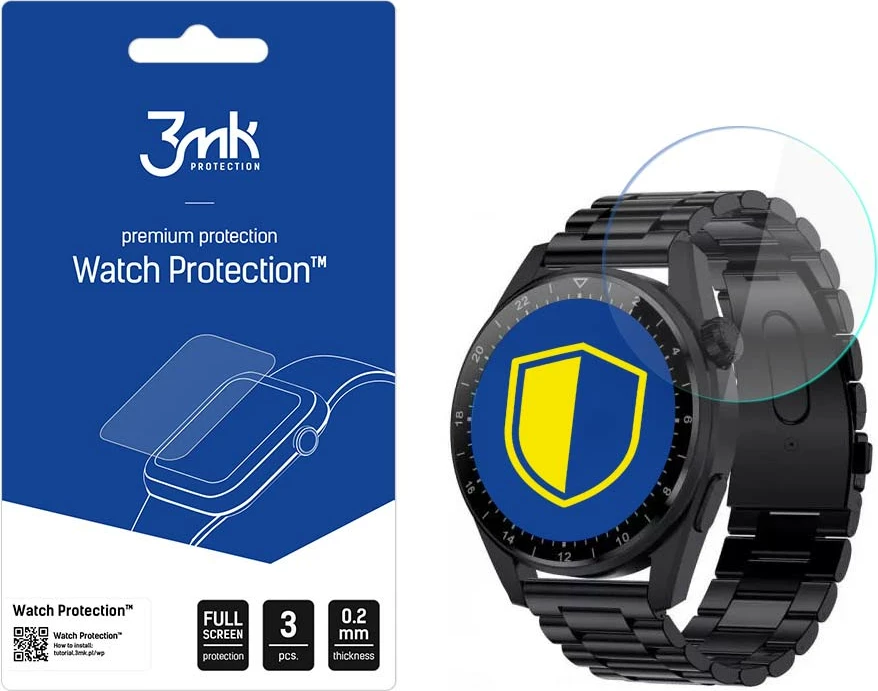 Xham mbrojtës për smartwatch 3mk Protection Watch Protection, për Rubicon RNCE78, 0.2 mm, Set 3 copë