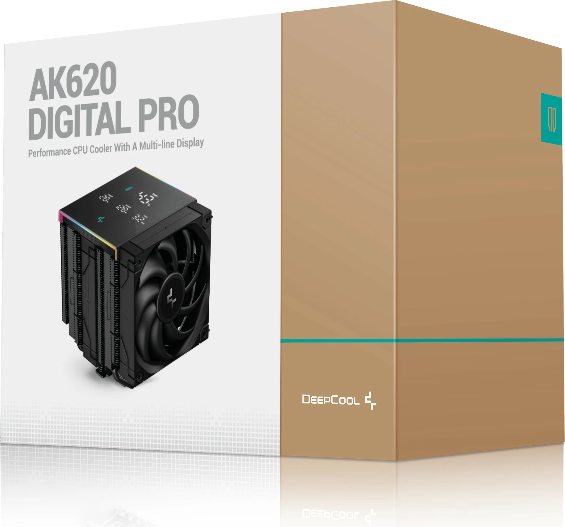 Kasë ftohëse Deepcool AK620 DIGITAL PRO, 2 ventilatorë, LED, e zezë