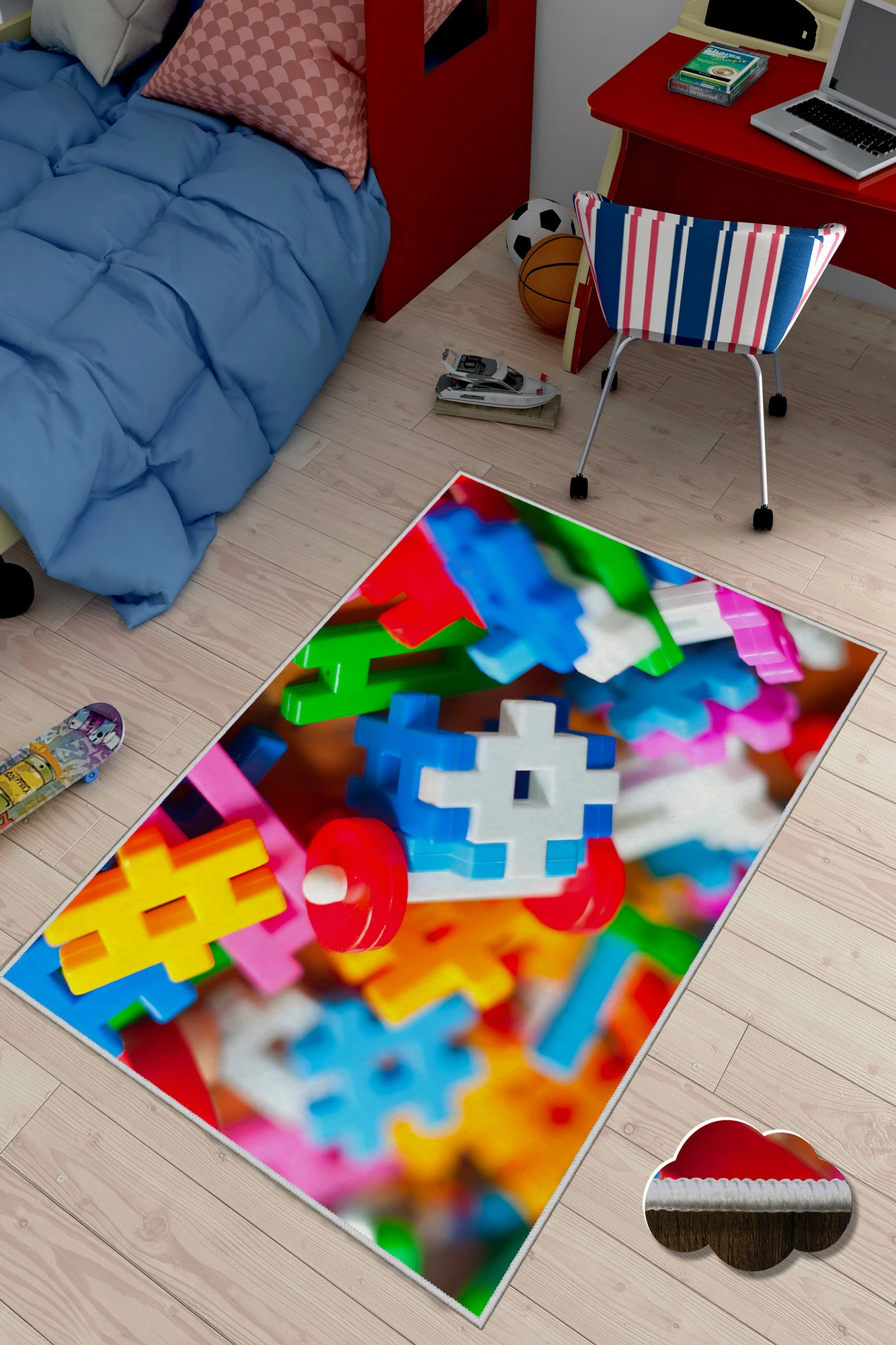 Qilim korridori, shumëngjyrësh, 80x300cm, Conceptum Hypnose, WOOKECE102