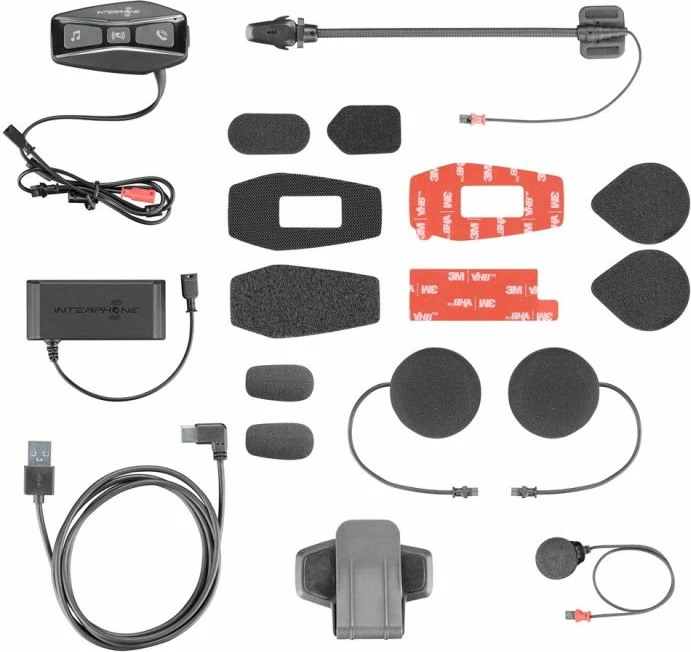 Intercom për helmetë InterPhone, e zezë