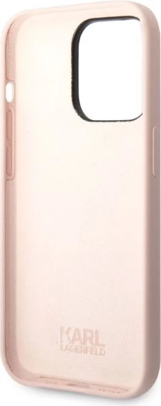 Mbështjellës Karl Lagerfeld Silicone Ikonik për iPhone 14 Pro Max, rozë