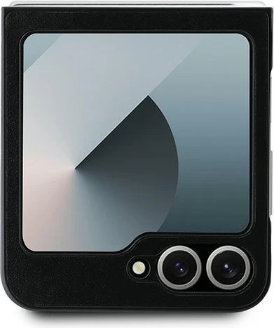 Mbështjellës DKNY për Samsung Galaxy Z Flip 6, lëkurë, i zi