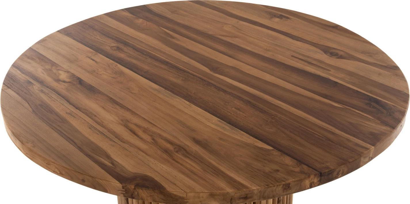 Tavolinë ngrënieje DREMA1, dru tik i fortë, rrumbullake, 100x80cm, trashësi 3cm