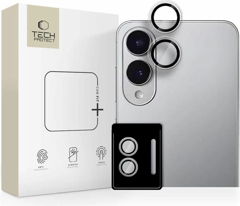 Mbrojtës kamere Tech-Protect Camring Fit+ për Samsung Galaxy S25 Edge, Transparent