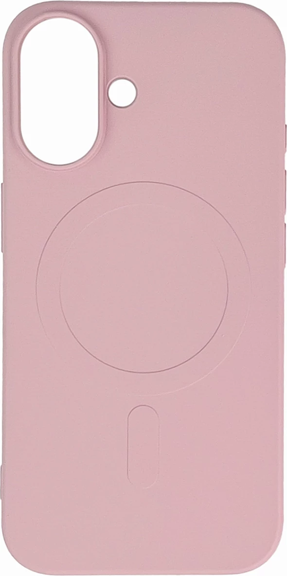 Mbështjellës Hurtel Liquid Silicone Case MagSafe për iPhone 16 Plus, rozë e çelët