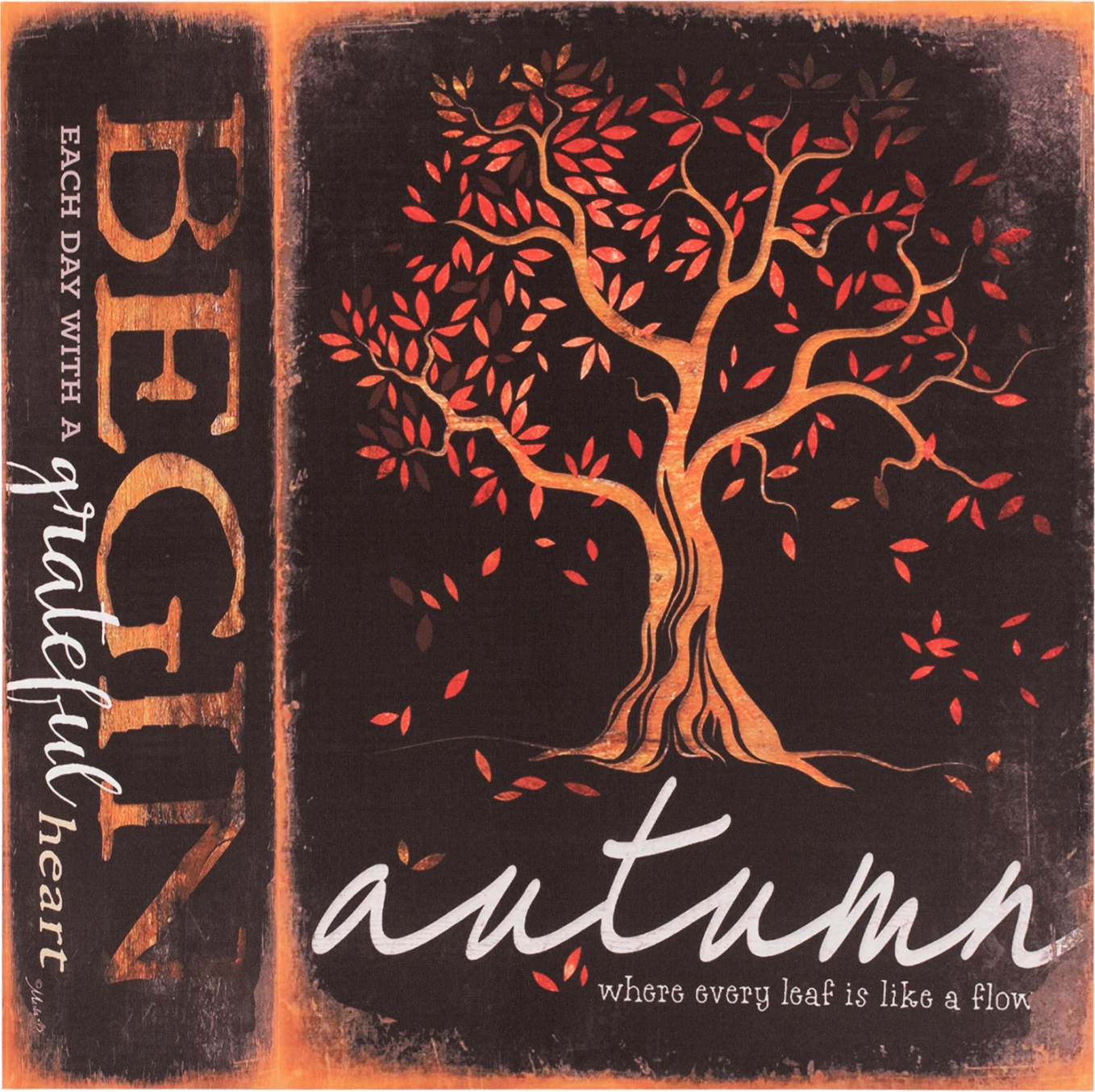 Pikturë dekorative në kanavacë, dizajn pemë, FH7156.05, 80x80x2.5 cm