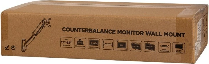 Mbajtëse muri për monitor LogiLink BP0145, për 17-32", VESA, max 9kg, e zezë