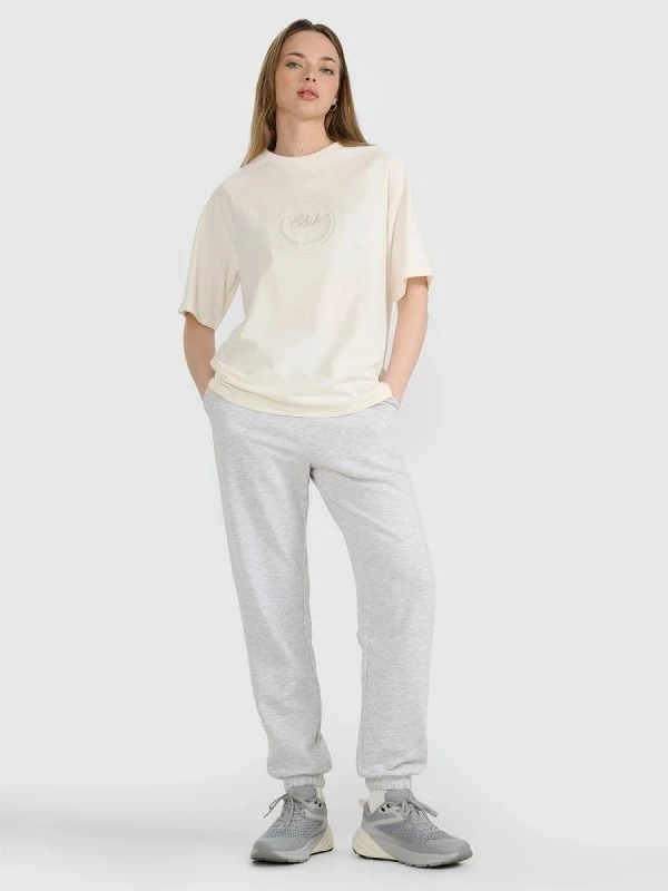 Maicë oversize për femra 4f, e bardhë