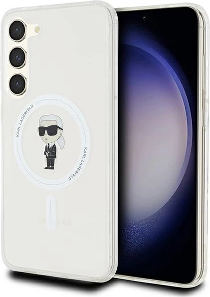 Mbështjellës Karl Lagerfeld IML Ikonik MagSafe për Samsung Galaxy S24+, transparent