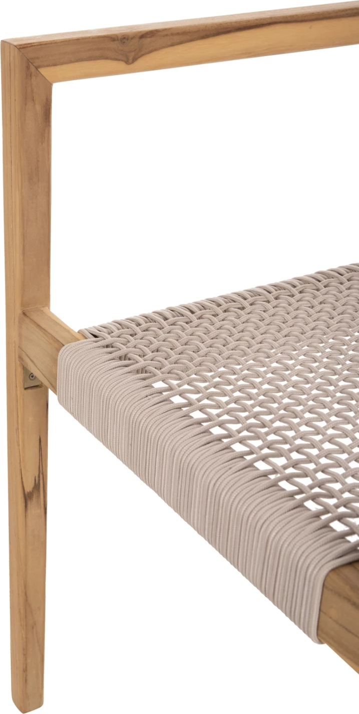 Karrige CHARLOTTE FH9637.07 dru TEAK natyral & litar bezhë 58x61x81Hcm