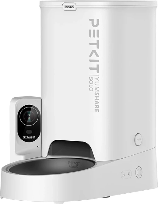 Shpërndarës ushqimi i mençur PetKit Yumshare SOLO, 3L, me kamerë, i bardhë